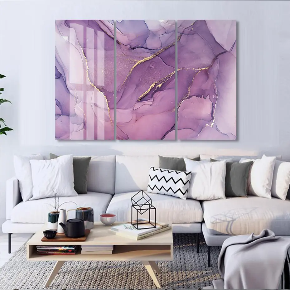 Modern Abstract Clove Marble Artwork 3 Canvas Paintings Stretched Posters Prints Wall Art Picture