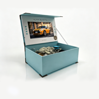 Boîte d'affichage vidéo MP4 avec écran LCD de 10,1 pouces, personnalisée pour la promotion d'entreprise, brochure vidéo cadeau