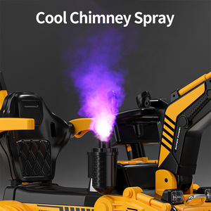 مركبة حفر كهربائية للأطفال، سيارة هندسية بريموت كنترول للركوب مع خاصية الرش، لعبة أطفال كبيرة - Product Image 2