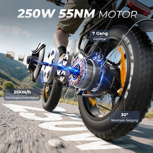 Expédition rapide UE Vélo électrique pliable à pneus larges de 20 pouces, puissance maximale de 750 W, 48 V, 13 Ah, autonomie de 120 km, double suspension, Shimano 7 vitesses, pour les trajets quotidiens - Product Image 2