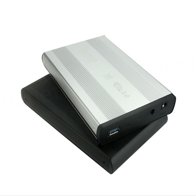BAJEAL USB3.0 3.5 Inch SATA Aluminum Alloy HDD Enclosure External Storage System for Windows XP/7/8/10 Black/Silver