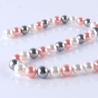 6MM-16MM haute qualité arc-en-ciel blanc coquille perles perles perles bijoux collier Bracelet perles en vrac pour la fabrication de bijoux