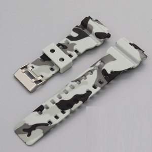 Bracelet de montre en caoutchouc camouflage coloré pour <span class=keywords><strong>Casio</strong></span> GShock GA110 <span class=keywords><strong>100</strong></span> 120 GD120 GA400 G-8900/GR-8900/GW-8900, 16 mm - Product Image 5