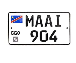 แผ่นป้าย<span class=keywords><strong>ทะเบียน</strong></span><span class=keywords><strong>รถ</strong></span>จักรยานยนต์สาธารณรัฐประชาธิปไตยคองโก พร้อมธงและโฮโลแกรม พร้อมการพิมพ์ CGO แผ่นป้าย<span class=keywords><strong>ทะเบียน</strong></span><span class=keywords><strong>รถ</strong></span>จักรยานยนต์แอฟริกา - Product Image 1