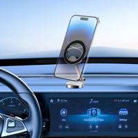 Support de téléphone de voiture magnétique rotatif à 360 ° pliable mains libres aimant puissant accessoire de montage automatique universel