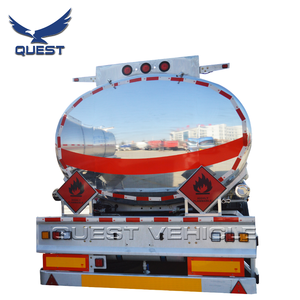 Bon <span class=keywords><strong>service</strong></span> 3 essieux miroir en alliage d'aluminium carburant liquide citerne semi-remorque - Product Image 3