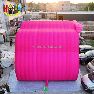Lễ hội khổng lồ màu hồng đám mây hình dạng không khí mái che đường hầm <span class=keywords><strong>Inflatable</strong></span> Lều sân khấu - Product Image 5