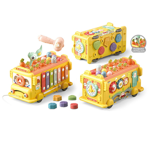 Educazione della prima infanzia e <span class=keywords><strong>puzzle</strong></span> per neonati e bambini piccoli multifunzionali gioco del topo di terra a sei lati giocattoli per autobus per bambini - Product Image 2