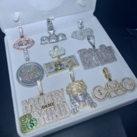 Perhiasan Hip Hop Keren Terbaru untuk Pria Wanita, Liontin Bling 5A CZ, Grosir
