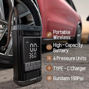 4000mAh xách tay lốp xe Inflator 3-in-1 tự động Inflator bơm LED ngân hàng điện ánh sáng - Product Image 2