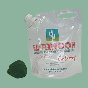 Bolsa de plástico PE reciclable ecológica impresa personalizada bolsa de boquilla para bebidas con impresión de huecograbado - Product Image 1