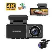 4K Mini Car Dash Cam Double Lentille Avant et Arrière GPS et Wifi Activé FHD Vision Nocturne Enregistreur de Conduite Boîte Noire pour la Conduite de Jour et de Nuit