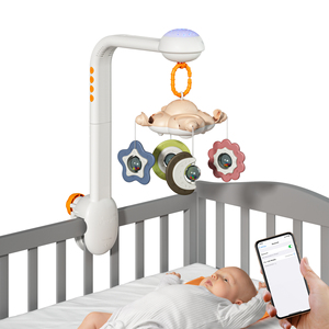 Tumama Kids Crib <strong>Mobile</strong> Toys Plush Sleep Projection Bed Bell Toy Bluetooth &amp; Remote Control Hang Rattle Baby <strong>Cot</strong> <strong>Musical</strong> <strong>Mobiles</strong> - Product Image 1
