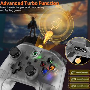 Hot Verkoop Kristal Verlichte Knop Controller Voor Nintendo Switch/Ios/Pc Transparante Draadloze Controller Metalen <span class=keywords><strong>Joystick</strong></span> - Product Image 4