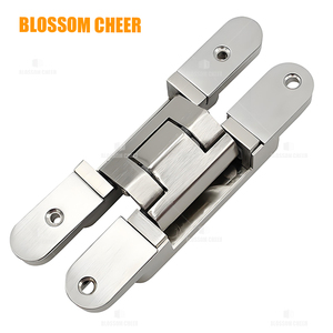 Charnières invisibles robustes en alliage de zinc noir pour <span class=keywords><strong>porte</strong></span> <span class=keywords><strong>intérieure</strong></span>, réglables en 3D, à fermeture douce, avec vis dissimulées - Product Image 3