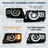 Paires de phares LED pour Nissan Patrol Y61 2003-2006, compatibles, installation directe, plug and play, ensemble de phares avant gauche et droit