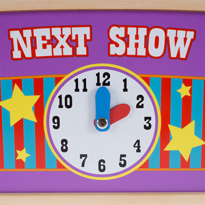 Teatro <span class=keywords><strong>di</strong></span> <span class=keywords><strong>burattini</strong></span> da tavolo in legno con tende, lavagna e orologio-ispira immaginazione e creatività per i bambini - Product Image 5