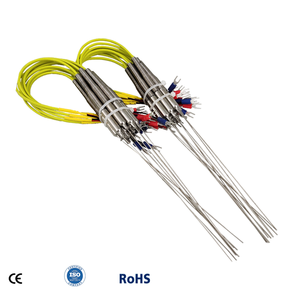 Tipo K termopar blindado NiCr-Nisi fio personalizável J/T/E/<span class=keywords><strong>S</strong></span>/N/B/R arbitrária ponta dobra temperatura instrumento blindado - Product Image 1