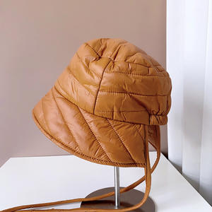 Chapeau de pêcheur d'hiver en coton à pinces pour femmes, <span class=keywords><strong>dos</strong></span> ouvert, mode froide. - Product Image 5