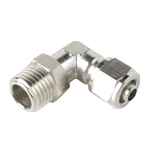 ข้อต่อหมุนเร็วแบบชุบนิกเกิลและข้อต่ออเนกประสงค์แบบมุมฉาก PL8-01 6-01 8-02 4-01 10-02 วาล์วปรับมุม - Product Image 3