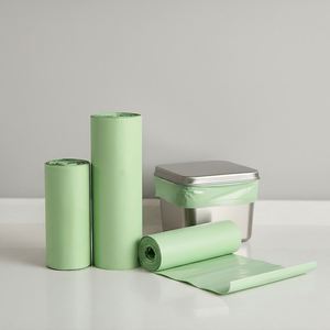 High Quality Eco-Friendly Biodegradable Kitchen Waste Garbage Bags Custom Color Logo Wholesale <b>PBAT</b> Material Heat Seal - Product Image 2