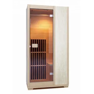 Hemlock Indoor Dry Steam Sauna Cabin Small Wood Steam Sauna Room Corner Infrared Steam Sauna Bath