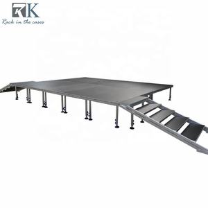 Escenario Portátil Ajustable de 4x4 pies y 4x8 pies con Marco de Aluminio, de Alta Capacidad de Carga, para Eventos y Conciertos - Product Image 4