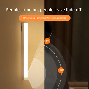 LED Motion <b>Sensor</b> <b>Light</b> Aluminum Wall-Mounted Cabinet & Wardrobe <b>Light</b> <b>Indoor</b> Student Dorm Night <b>Light</b> - Product Image 2