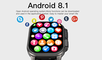 Reloj Inteligente Android 2G 3G 4G con Tarjeta SIM, Videollamadas por WIFI, Pantalla AMOLED de 2.13'' para Hombre, Seguimiento Deportivo al Aire Libre, Manos Libres
