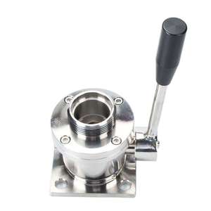 Válvula de Bola Sanitaria de Acero Inoxidable 304 316L de Grado Alimenticio con Brida Roscada y Manija para Plantas de Elaboración de Vino - Product Image 4