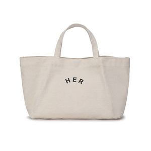 Bolsa de Lona de Gran Capacidad con Estampado HER, Bolsa de Compras Ecológica para Mujer - Product Image 1