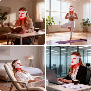 Máscara <span class=keywords><strong>LED</strong></span> de Venta Caliente para Hombres, Terapia de Luz Roja para Rostro y Cuello 660nm, Máscara de Terapia de Luz Roja - Product Image 5