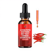 Ausreson OEM Gouttes liquides de Capsaïcine et de Racine de Betterave, Complément pour le Soutien Immunitaire, la Santé Digestive et l'Amincissement, Gouttes liquides de Poivre de Cayenne