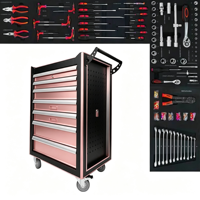 Chariot à outils roulant en acier robuste à 7 tiroirs, verrouillage à clé, capacité de charge de 300 kg, revêtement en poudre, atelier, garage, OEM/ODM