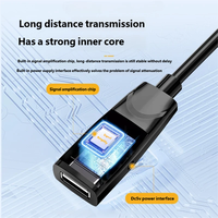 Cable de Extensión de Datos USB2.0 de Larga Distancia, Macho a Hembra, Cable de Extensión USB2.0 de 30 Metros