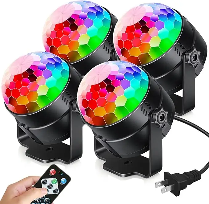 Boule Disco de style chaud en gros DJ Party Rotation Lumières 3w Rgb Led Lumières de scène pour Noël Maison Ktv Lumières de fête de mariage