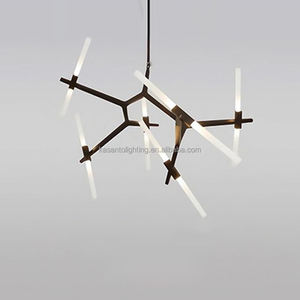 Lampadario Moderno Galaz Drzewa con Tubi di Vetro, Lampada a Sospensione Agnes Bagong Disenyo Ng per Roll Hill di Medie Dimensioni - Product Image 1