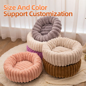 Cama de Lujo de Felpa en Forma de Dona para Mascotas, Perros y Gatos, con Logo Personalizado, Venta al por Mayor del Fabricante - Product Image 6