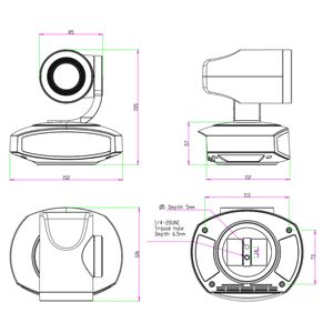 Caméra de conférence FEELWORLD NDI10X, 4K NDI, <span class=keywords><strong>zoom</strong></span> 10x, suivi IA, HDMI USB, prise <span class=keywords><strong>en</strong></span> charge PoE, pour salle de <span class=keywords><strong>réunion</strong></span> d'entreprise - Product Image 6