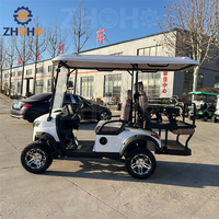 Voiturette de golf électrique tout-terrain de haute qualité homologuée pour la route, 4 places, avec batterie au lithium
