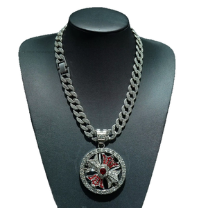Fashion New Rotatable Cross Pendant Hip Hop Trend High Street Men's <b>Cuban</b> <b>Chain</b> Necklace - Product Image 2