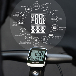 <span class=keywords><strong>ROCKBROS</strong></span>-Velocímetro GPS inteligente para bicicleta, velocímetro impermeable inalámbrico con pantalla táctil y tabla de códigos - Product Image 3