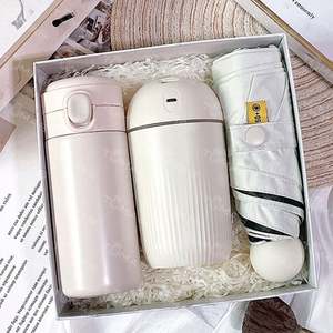 ชุดของขวัญธุรกิจ 3in1 แก้วน้ำเก็บความร้อนพร้อมที่เพิ่มความชื้นและร่ม ของที่ระลึกงานเลือกตั้ง งานกุศล ของชำร่วยปี 2026 สินค้าใหม่ - Product Image 1