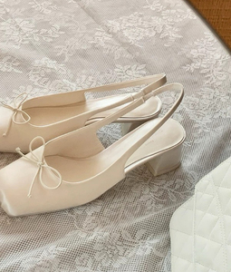 Scarpe da donna personalizzate di alta qualità con fiocco Slingback in raso rosa tacchi da balletto estate all'aperto donna Mary Jane <span class=keywords><strong>sandali</strong></span> - Product Image 3