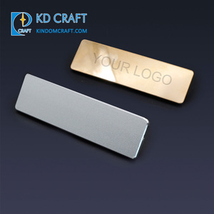 Chất Lượng Cao Custom Logo Brass Trống Huy Hiệu Pin Trống Kim Loại Tái Sử Dụng Thăng Hoa Nhà Hàng Nhân Viên Khách Sạn Tên Tag - Product Image 6