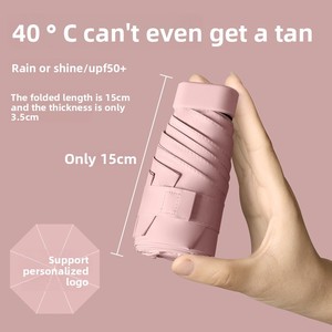 <span class=keywords><strong>Parapluie</strong></span> <span class=keywords><strong>pliant</strong></span> manuel mini anti-UV 50+ en tissu, capsule, <span class=keywords><strong>haut</strong></span> <span class=keywords><strong>de</strong></span> <span class=keywords><strong>gamme</strong></span>, pour <span class=keywords><strong>femme</strong></span>, anti-UV, cinq plis, cadeau publicitaire - Product Image 6
