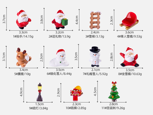 Feliz Navidad Santa Claus Reno regalo miniatura resina artesaní<span class=keywords><strong>a</strong></span> estatuilla pequeño adorno DIY Accesorios - Product Image 2