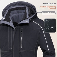 Veste de travail rembourrée antistatique épaisse d'hiver haut de gamme pour les ouvriers d'usine