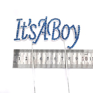 Baby Shower bomboniere centrotavola decorazione strass blu <span class=keywords><strong>è</strong></span> un Cake Topper ragazzo - Product Image 3