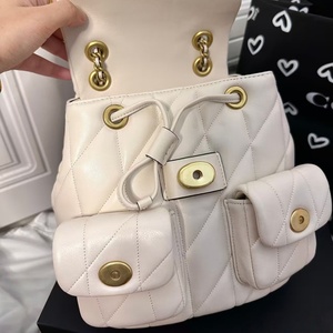 Sacs à dos de luxe en cuir véritable de créateur, sacs à dos de haute qualité pour femmes, grande capacité, avec design diamant, sacs pour femmes - Product Image 2